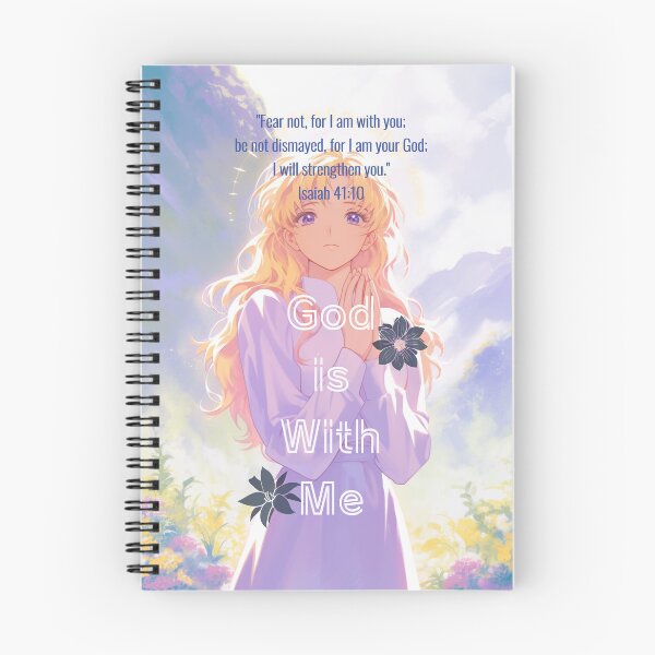 Item preview, Christian Faith Inspired Vintage Retro Manga Anime Art - God is With Me designed and sold by FaithSakura.