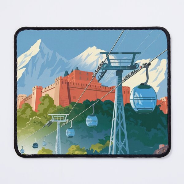 Item preview, Grenoble Vintage Travel Poster designed and sold by TravelerRat.