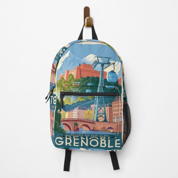 Item preview, Grenoble Vintage Travel Poster designed and sold by TravelerRat.