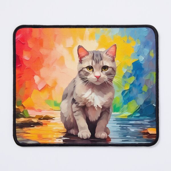 Item preview, Oil painting cat art 001 designed and sold by Alan Javier Cordoba Espinosa.