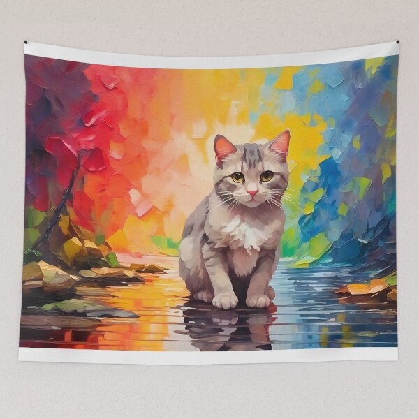 Item preview, Oil painting cat art 001 designed and sold by Alan Javier Cordoba Espinosa.