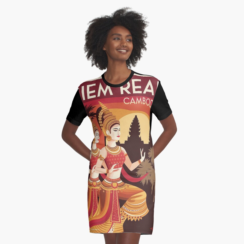 Item preview, Graphic T-Shirt Dress designed and sold by TravelWish.