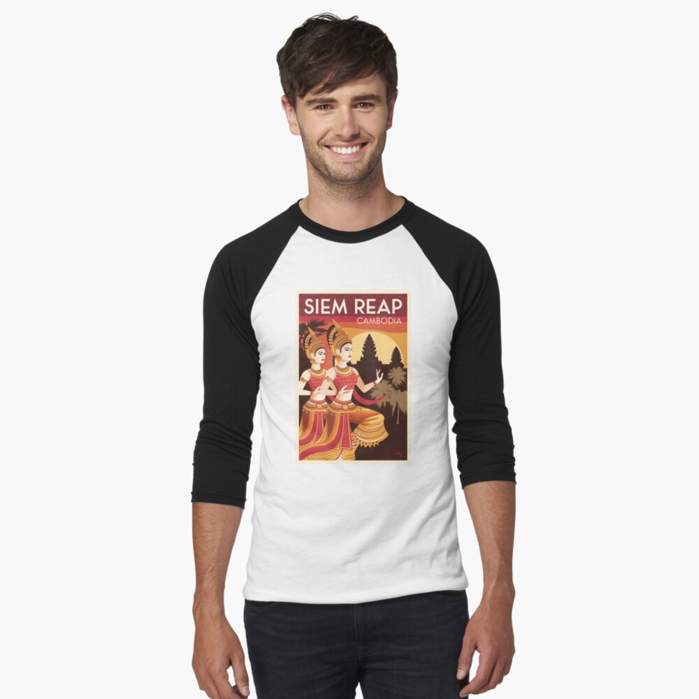 Item preview, Baseball ¾ Sleeve T-Shirt designed and sold by TravelWish.