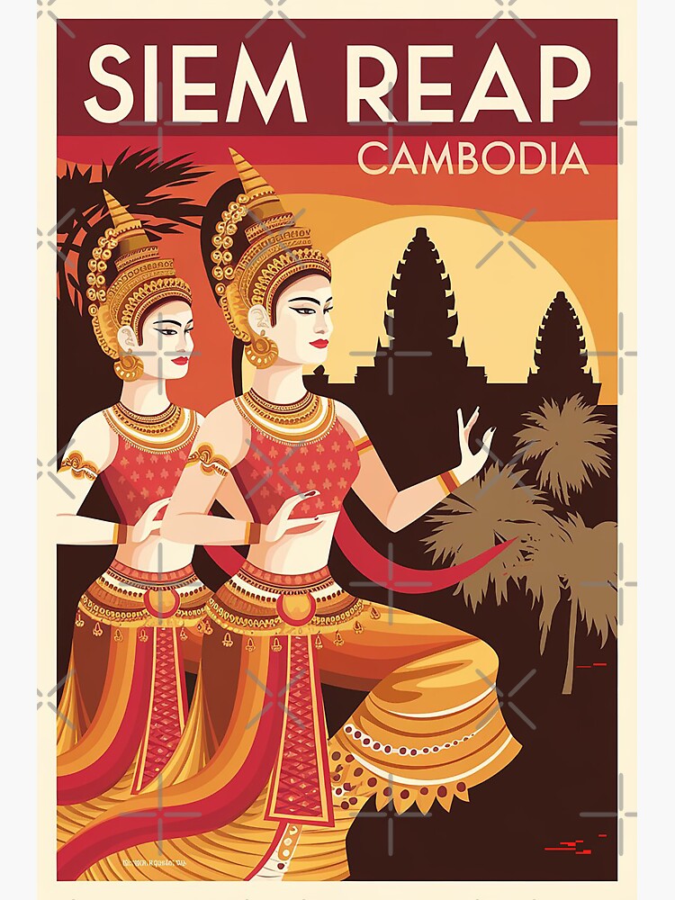 Thumbnail 3 of 3, Sticker, Siem Reap, Cambodia designed and sold by TravelWish.