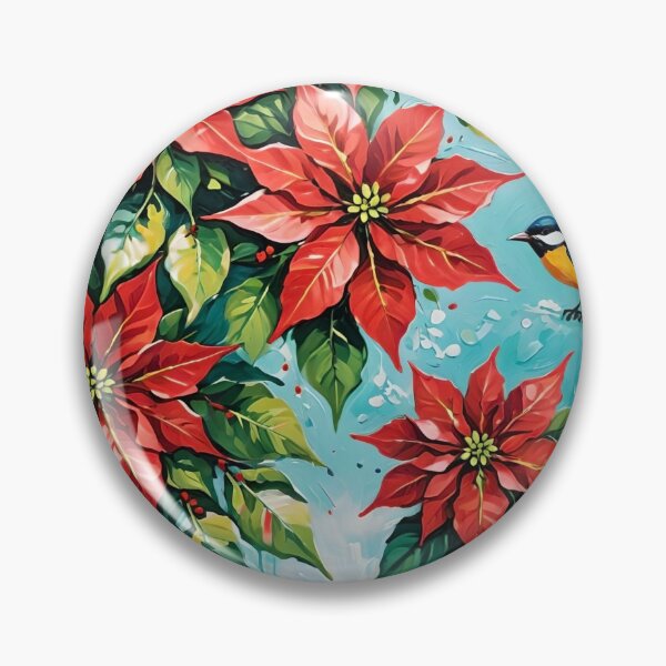 Item preview, Blue Birds and Poinsettia designed and sold by Jasna Dragun.