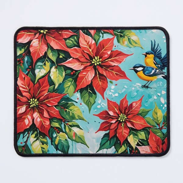 Item preview, Blue Birds and Poinsettia designed and sold by Jasna Dragun.