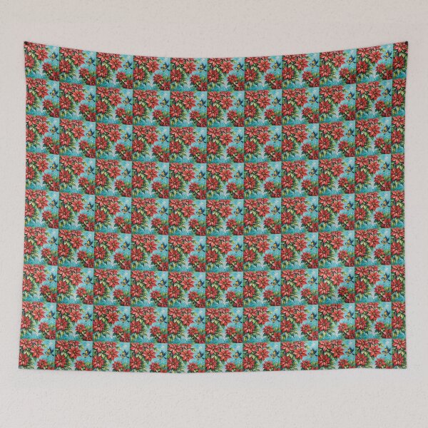 Item preview, Blue Birds and Poinsettia designed and sold by Jasna Dragun.