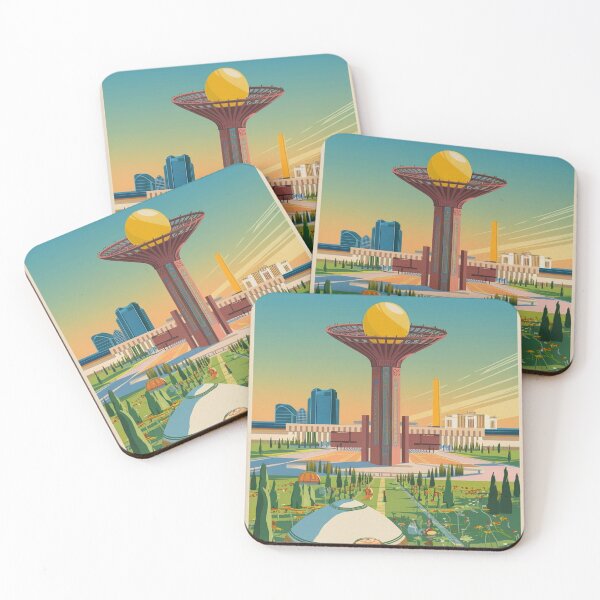 Item preview, Astana Vintage Travel Poster designed and sold by TravelerRat.