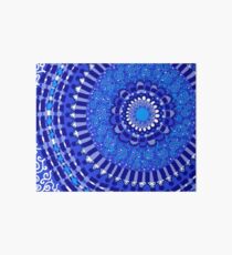 Blue, Blue, Blue Mandala Art Board