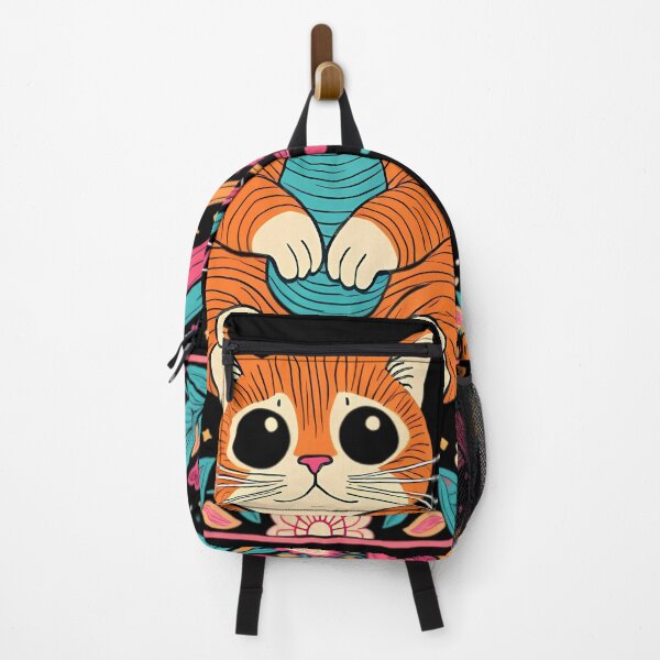 Item preview, Adorable Orange Tabby Cat in a Floral Wonderland designed and sold by Linework Studio.