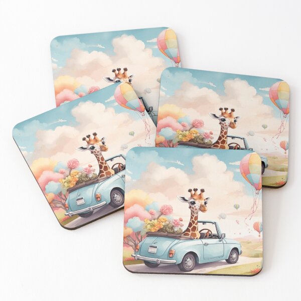 Aperçu de l'œuvre Girafe au Volant créée et vendue par Pawsandco.