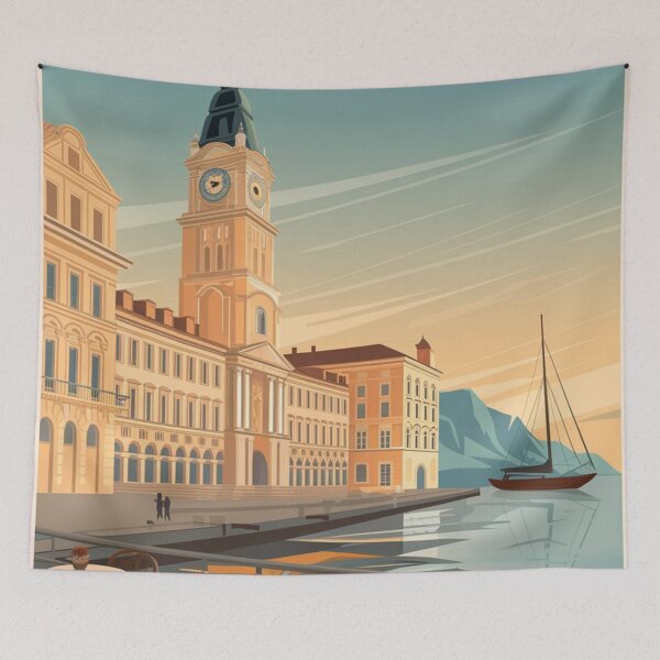 Item preview, Trieste Vintage Travel Poster designed and sold by TravelerRat.