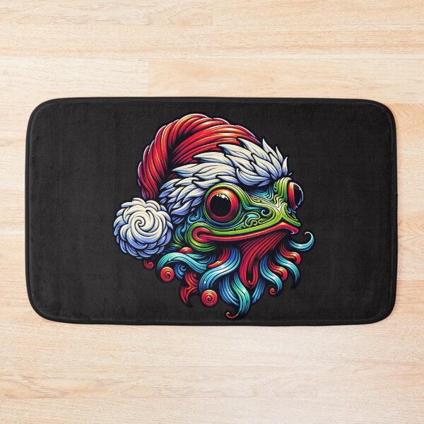 Item preview, Colorful Frog in Santa Hat designed and sold by AwesomeBeyondLimits.