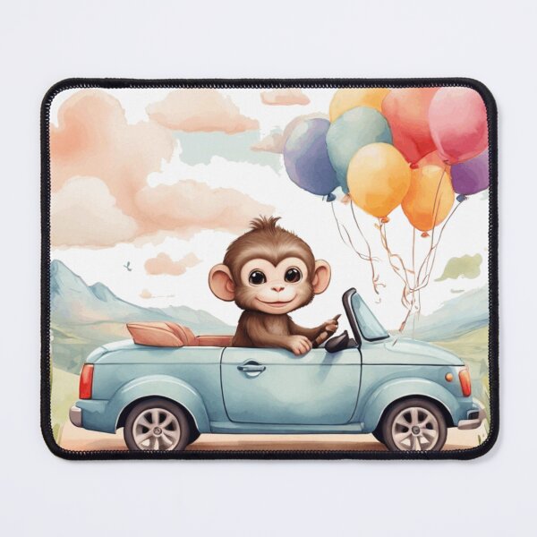 Item preview, Monkey at the Wheel designed and sold by Pawsandco.