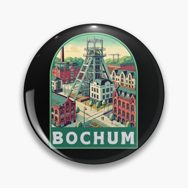 Item preview, Retro Bochum Germany Travel Landscape designed and sold by MaateoDesign.