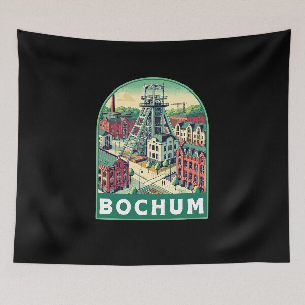 Item preview, Retro Bochum Germany Travel Landscape designed and sold by MaateoDesign.