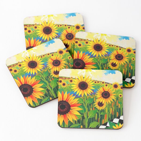 Item preview, Sunflower and checks designed and sold by GasconyPassion.