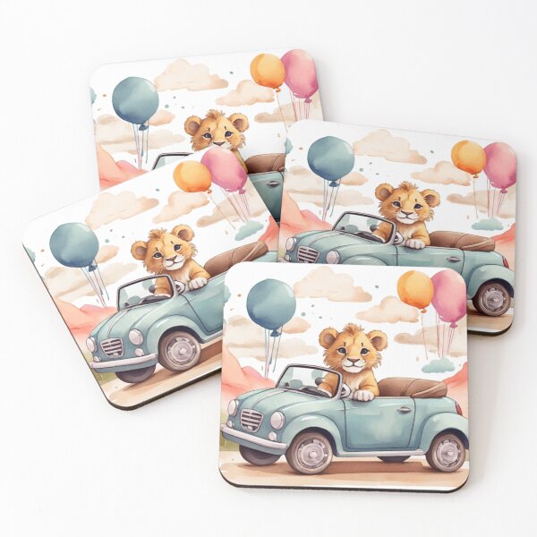 Aperçu de l'œuvre Lion au Volant créée et vendue par Pawsandco.