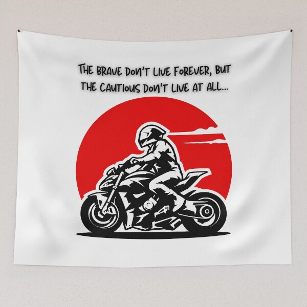 Item preview, MOTOBIKE - The brave don't live forever, but the cautious don't live at all... designed and sold by Buckyy-.