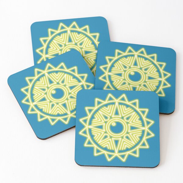 Item preview, Neon effect sun design #2 blue background designed and sold by PEB-creative24.