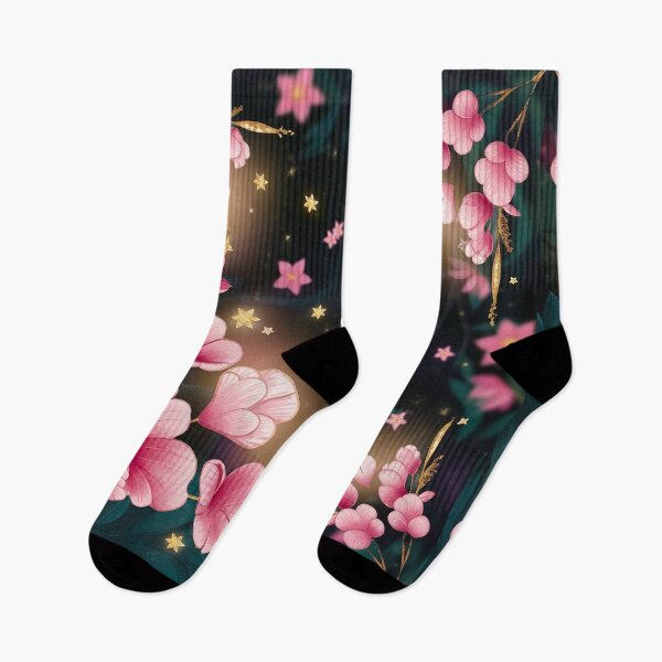 Item preview, Magical Pink Night Bloom Flowers & Starry Night Sky designed and sold by PinkGoddessLove.