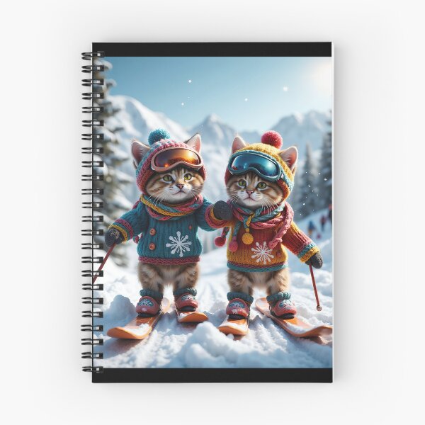 Item preview, Snow Adventures: Skiing Kittens in Action designed and sold by ArtCreator2023.