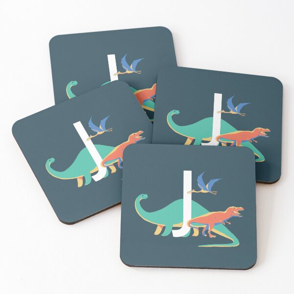 Item preview, Dinosaurs - Personalised J, Monogram, Initial, Name, Letter designed and sold by Nemki.