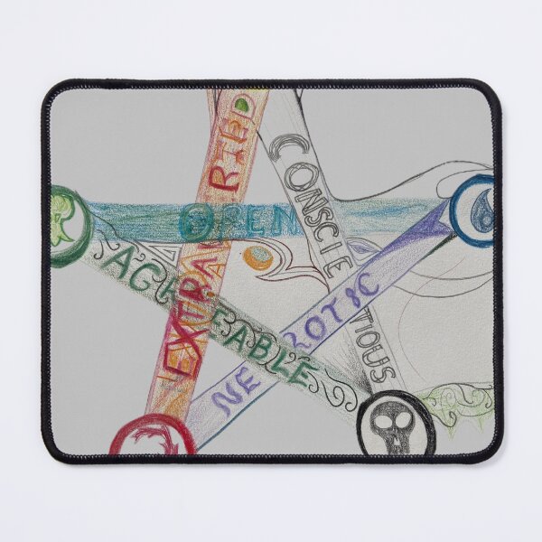 Item preview, Big Five Personality traits as a tension between Colors of MTG Mana  designed and sold by Eucyclos.