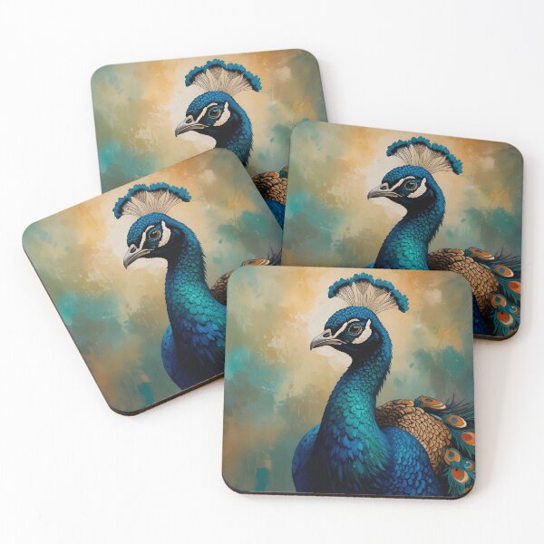 Item preview, watercolor art peacock B/Y designed and sold by Alan Javier Cordoba Espinosa.