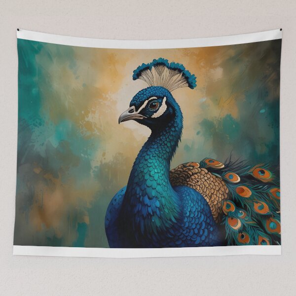 Item preview, watercolor art peacock B/Y designed and sold by Alan Javier Cordoba Espinosa.