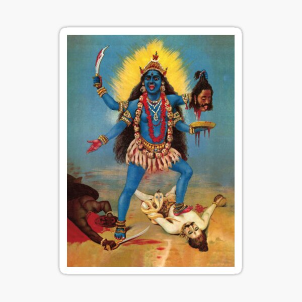 Item preview, Goddess Kali Art Print by Ravi Varma. Remastered  designed and sold by el-padre.