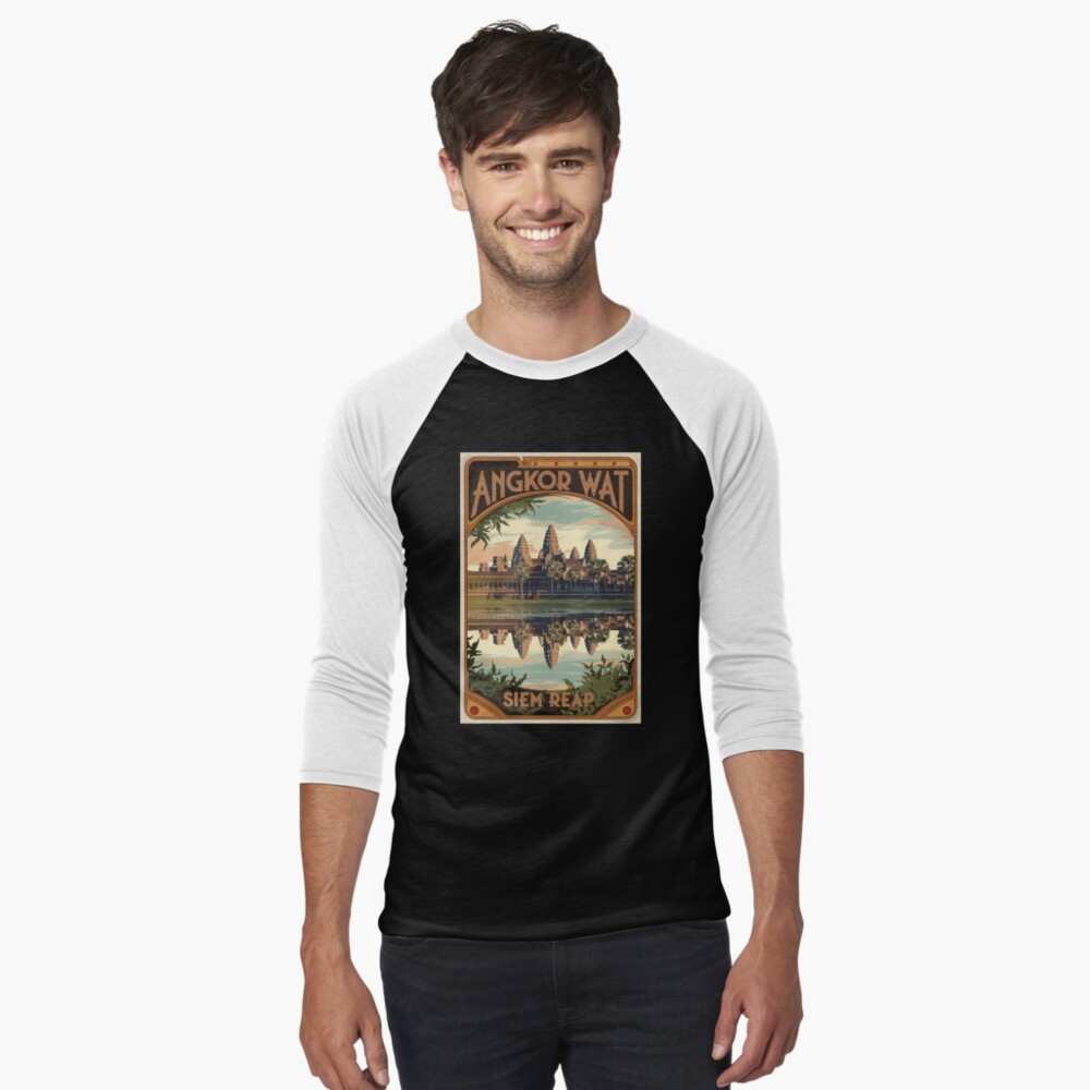 Item preview, Baseball ¾ Sleeve T-Shirt designed and sold by TravelWish.