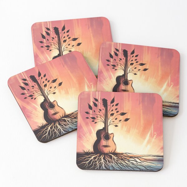 Item preview, Rooted Melody: Guitar with Branches Design designed and sold by Slick-Waffles.