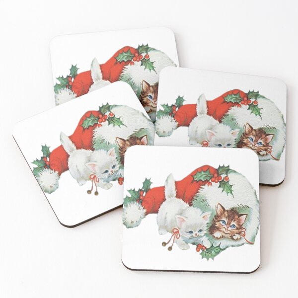 Item preview, Vintage Christmas Cats designed and sold by Pixiedrop.