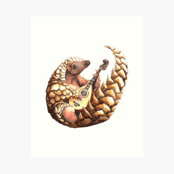 Item preview, Pangolin playing the Mandolin designed and sold by shiro.