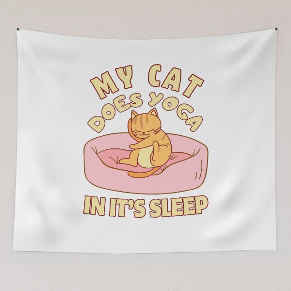 Item preview, My cat does yoga in its sleep designed and sold by BritishDelights.