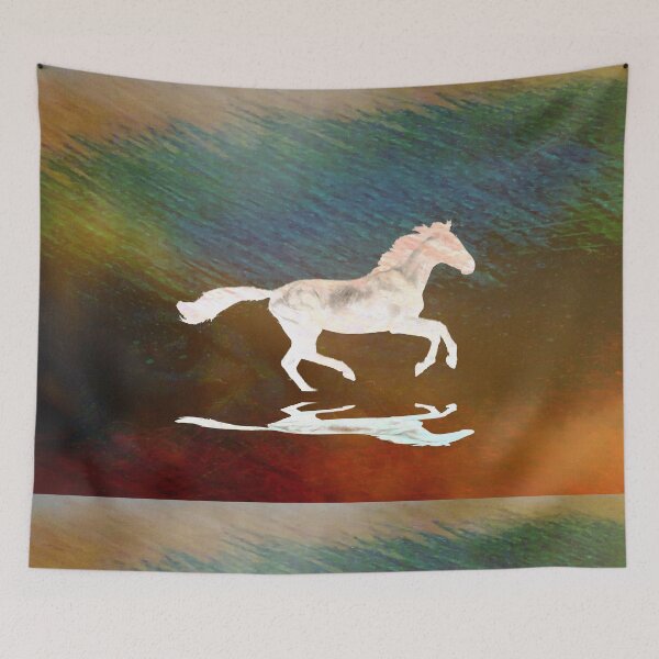 Item preview, White Horse I designed and sold by MAMA LXXVIII: Art by Marsailhe Milward.
