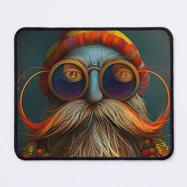 Item preview, Colorful bearded character in a vibrant detailed style designed and sold by Artessie.