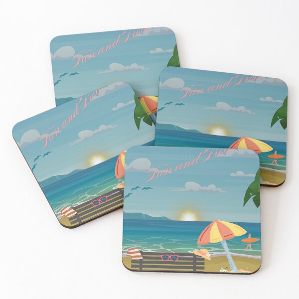 Item preview, Beach Theme - 'Fun and Frolic' graphical poster. designed and sold by DucereCreations.