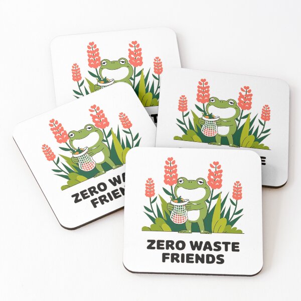 Item preview, Zero Waste Friends Eco-Friendly Frog Illustration designed and sold by Simplehue.