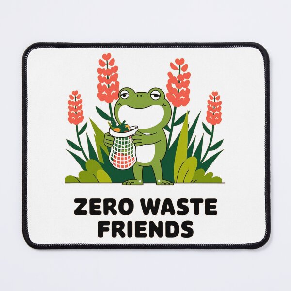 Item preview, Zero Waste Friends Eco-Friendly Frog Illustration designed and sold by Simplehue.