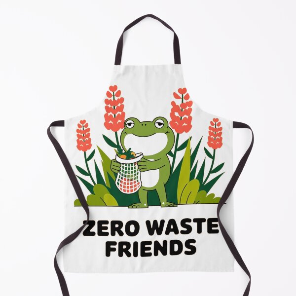 Item preview, Zero Waste Friends Eco-Friendly Frog Illustration designed and sold by Simplehue.