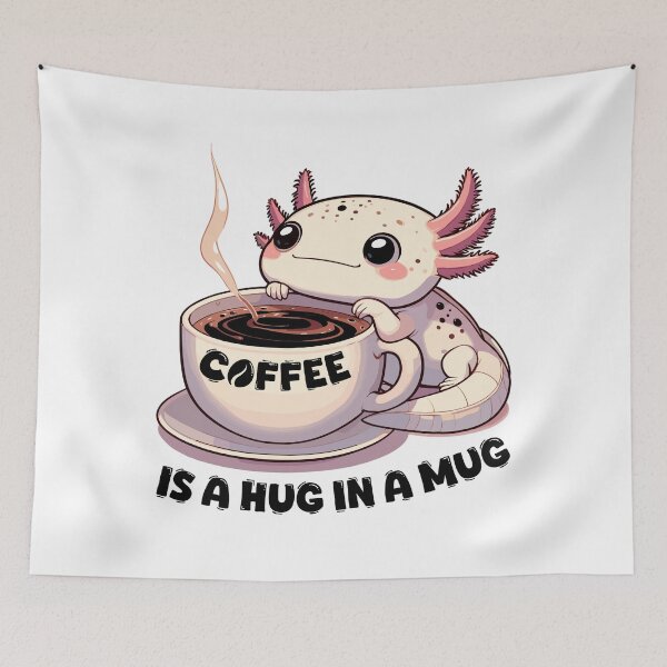 Item preview, Axolotl Coffee Hug Mug Gift designed and sold by Pineapple-Tree.