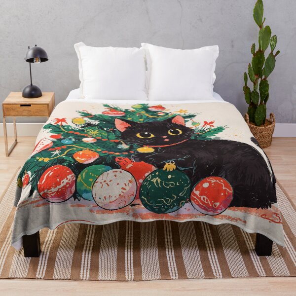 Item preview, Cute Black Kitten looking Guilty - Christmas designed and sold by NaturePrints.