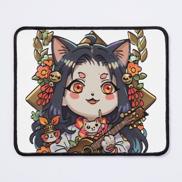Item preview, Chibi Musician Cat Badge designed and sold by HakiVisions.