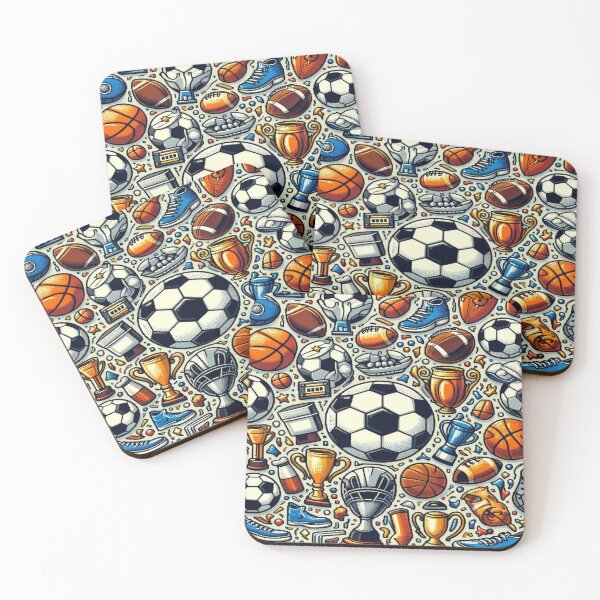 Item preview, Sports Mania Pixel Doodle designed and sold by Imaginarium of Chaos falcon88 .