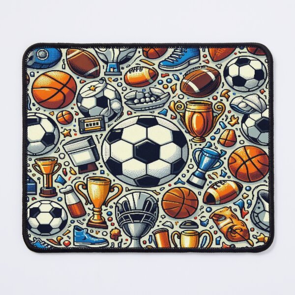 Item preview, Sports Mania Pixel Doodle designed and sold by Imaginarium of Chaos falcon88 .