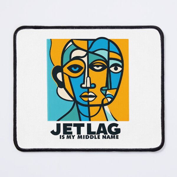 Item preview, Jetlag is My Middle Name – Funny Travel-Inspired Minimalist Art designed and sold by OzzFrequency.