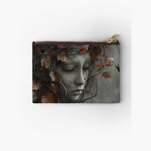 Item preview, Cracked face with autumn leaves and creeping vines. designed and sold by Artessie.