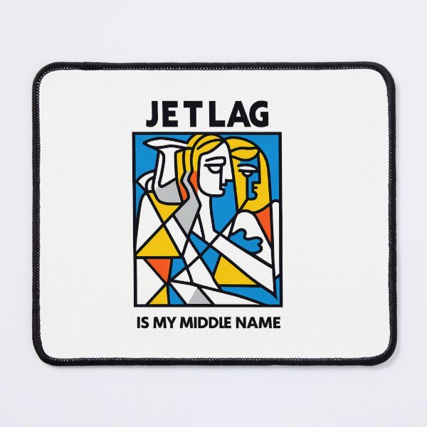 Item preview, Jetlag is My Middle Name – Funny Travel-Inspired Minimalist Art designed and sold by OzzFrequency.